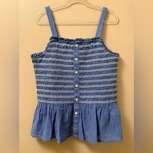 Polo by Ralph Lauren Blue Smocked Kids Tank Top or Women's XS